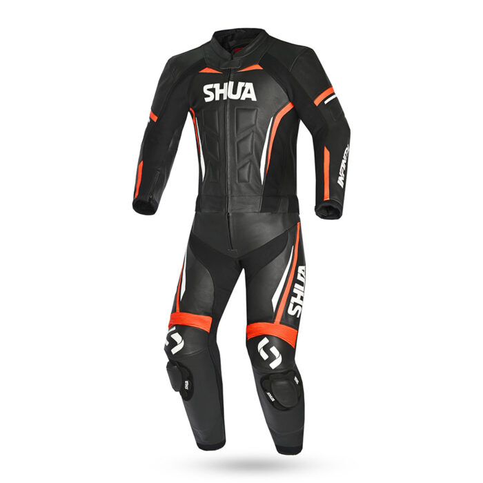 SHUA Infinity 2PC Motorcycle Racing Suit Black Orange